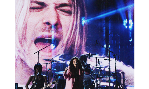 fuckinirvana:  Nirvana joined the Rock and Roll Hall of Fame - 04/10/2014 