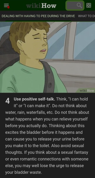 pottybunnys-blog:these wikihow articles on how to hold your pee make me so sksjdjssk 😖😳  “consider letting out a little bit to help you hold longer” famous last words