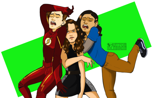 artforidlebirds:draw the squad  Team Flash edition (i haven’t seen anyone do this yet so 