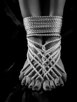 masterbobi:  #rope #bondage #shibari #feet 