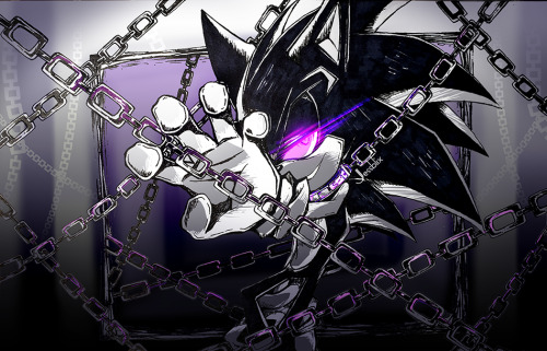 【 I’m coming for ya… 】Dark Sonic is awakening~(That’s why I didn’t draw him fully trans