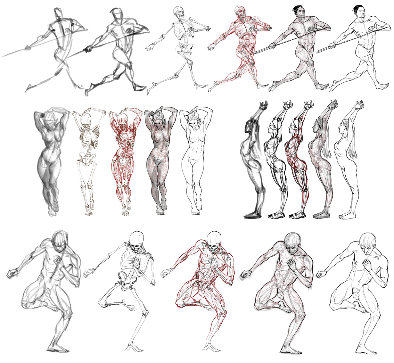 mattrhodesart:  study dump. people and animals.  