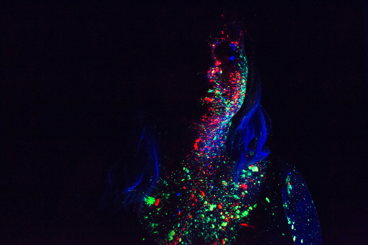 Some of my photography work. I was having fun with paint and a black light. 