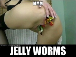 naughty-nerds:  Mmmm jelly worms! ♥ Visit