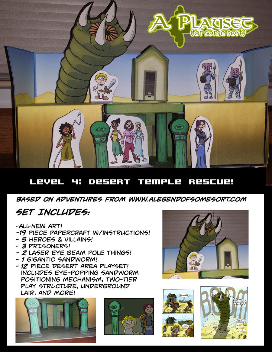 New papercraft set is up!
You can now buy two different papercraft sets for play and fun! By popular demand: The Desert Temple Rescue!
https://gumroad.com/schaefges