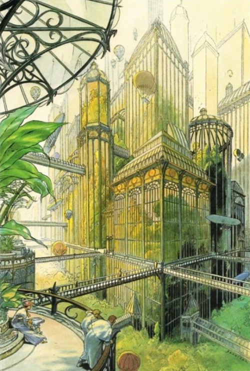 archatlas:The Art of François Schuiten The Obscure Cities is a graphic novel series set on a counter