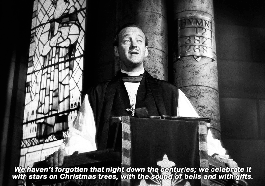 auldcine:Tonight I want to tell you the story of an empty stocking.The Bishop’s Wife (1947)