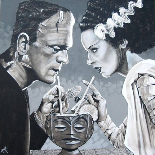 Porn photo welcome2creepshow:  The Bride and Frankenstein