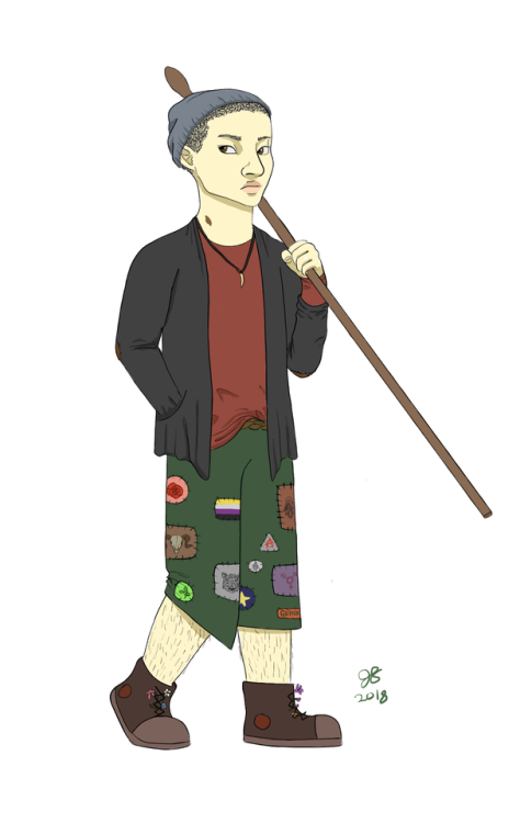 New dnd character! Esri is a halfling who loves plants and hates gender