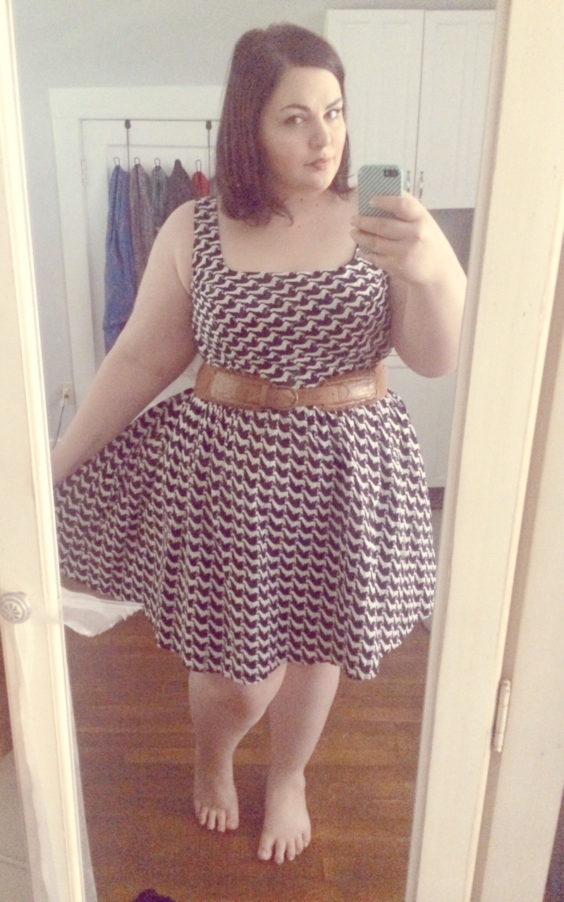 ermahhgerd:  Adventure time with my houndstooth doggy dress.