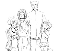 shelly-14:  a quick uzumaki family sketch. 