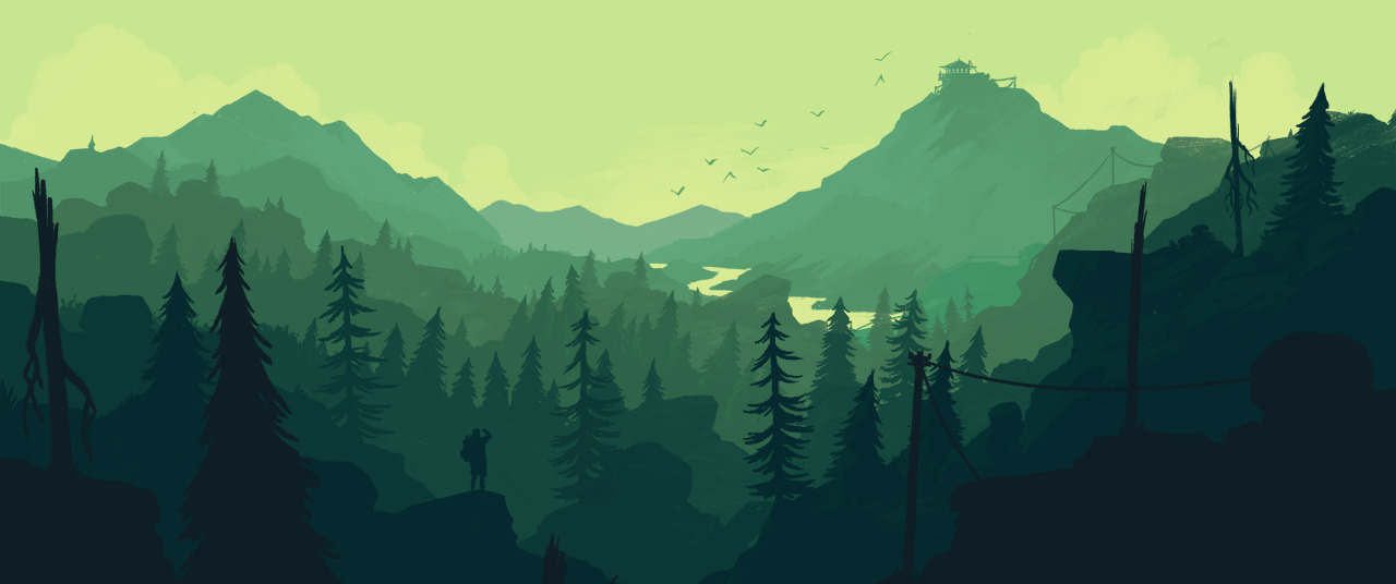 Wallpaper ID: 435420 / Video Game Firewatch Phone Wallpaper, Forest, Blue,  Mountain, 750x1334 free download