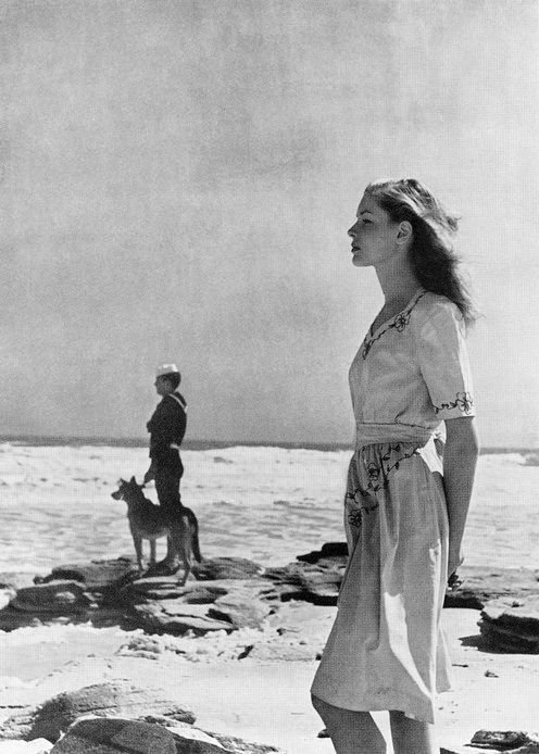a-state-of-bliss:  Lauren Bacall in Harpers Bazaar 1943 