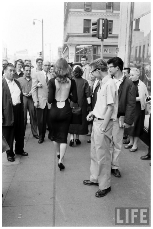 midcenturymodernfreak: 1957 Model-Actress Vikki Dougan Turning Heads | Photos: Ralph Crane for 