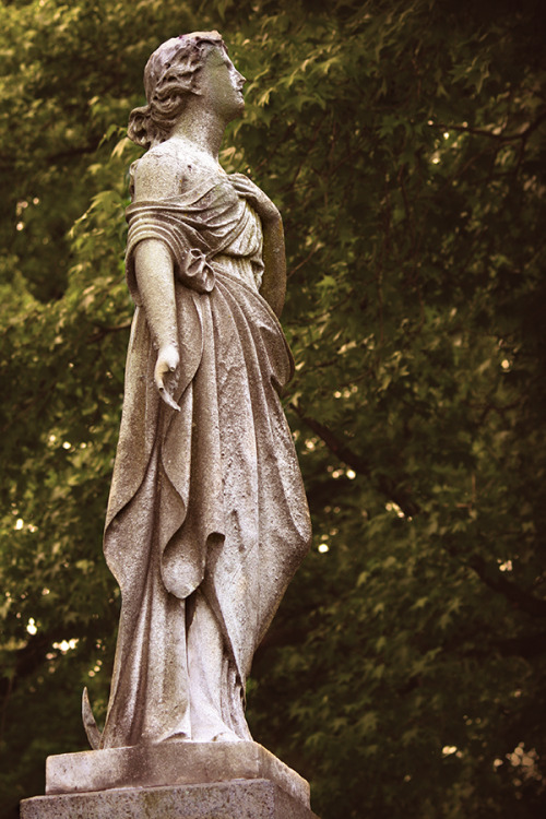 graveplaces: One of the many beautiful statue monuments in Green-Wood Cemetery, Brooklyn, NY