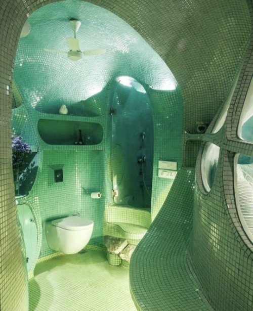 virtuamima:the bathroom of garden room by nitin barchha &amp; disney davis