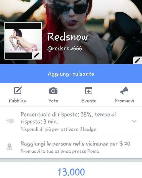 13K ON FB …THANKS#follower #thanks #redsnow