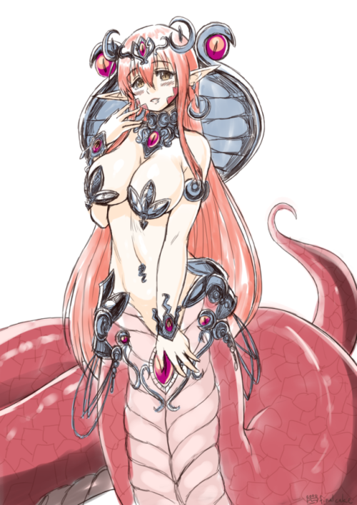 cakefinale - Patreon sketch request, Miia cosplaying as an...