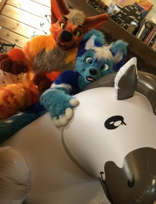 fursuitpursuits: RT @TangeloHyena: Hi-Ho, Silver! Away!  We’re ready to take on the Wild West!