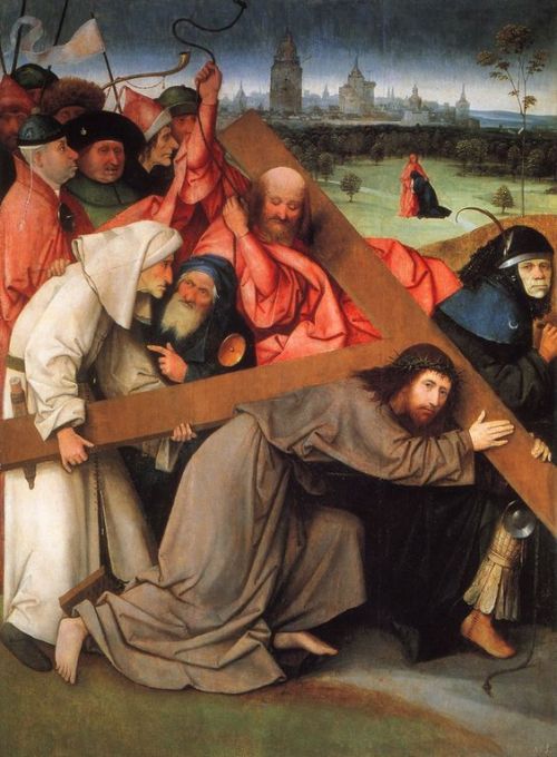 cappellapaolina: The Carrying of the Cross (Escorial) , ca. 1498 Hieronymus Bosch (Jheronimus van Ak