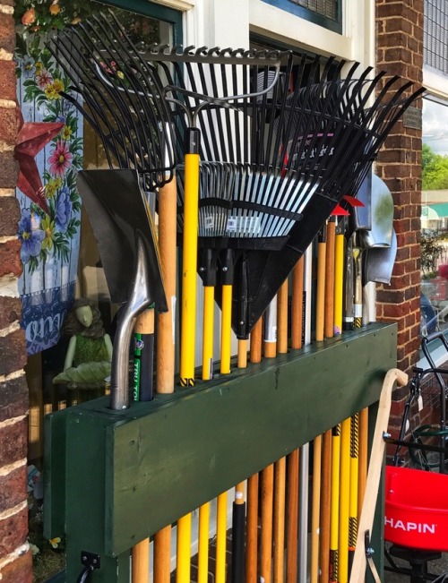 Garden Tools, Hardware Store, Floyd, Floyd County, 2017.These are not needed in winter, but Spring i