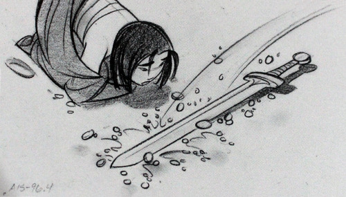 Mulan storyboard art by Dean DeBlois