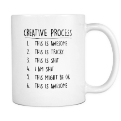 typographybyhand:  Creative process mug https://desket.co/products/creative-process-mug