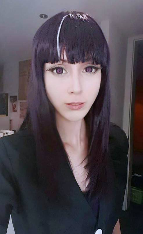 anime Movie Death Parade Death Billiards Chiyuki Cosplay Costume Wig party  Hair Refractory Fiber wig +wig cap