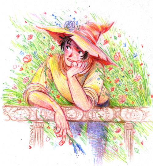 chechula: Young gardener, art trade with great Avril *___* gardener’s character from her comic and….