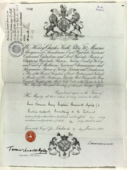 michaelmoonsbookshop:Early 20th century Edwardian Passport dated September 27th 1901