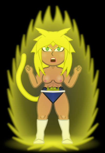 20 minutes of shouting and charging up later&hellip;Just for fun, I drew Miso as a Super Saiyan.