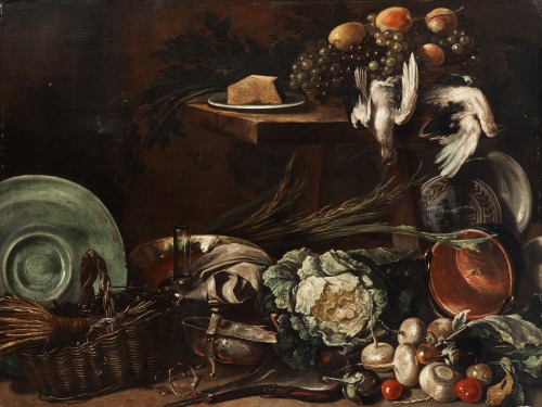 Still Life with Vegetables and Fruits, attributed to Giuseppe Recco (1634-1695)