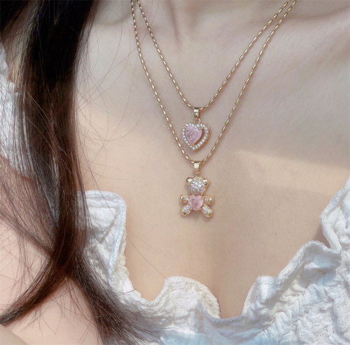 Heart & Bear Necklace