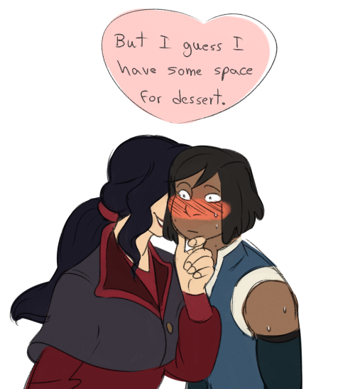 juluia:wow, it’s been some time since I posted some korrasami!  these two are just precious~ <3 <3 <3