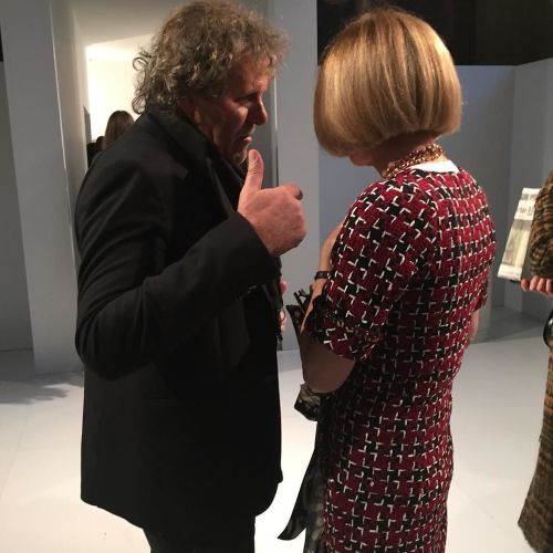 cm-journal:  Anna Wintour and Renzo Rosso, owner of Maison Margiela, deep in conversation after John