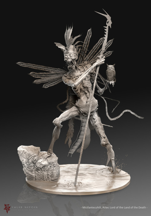 z0mbi3-s0krat3s:- Mictlantecuhtli - Aztec Lord of the Land of the Death - by David Molina