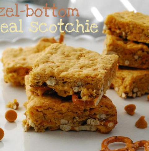 PretzelBottom Oatmeal Scotchie Bars