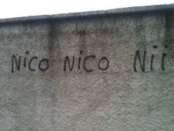 hibikyu-archive:  mrlevelingthinner:  durbikins:  mysterymeme101: These are ancient and powerful words inscribed on this wall  you damned fool…  you broke the seal… she has been released  she’s nico nico free now 