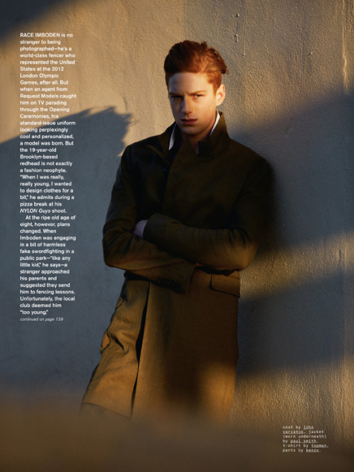 derstefashionist:Race Imboden by Yoshiaki Sekine for Nylon Guys