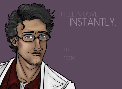 namdraws:  Valentine’s Day is around the corner, so I made up a quick pair of Cecil/Carlos val