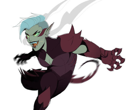 cryptid68:well, it started as an au where scorpia has hands instead of crab claws, but then it turne