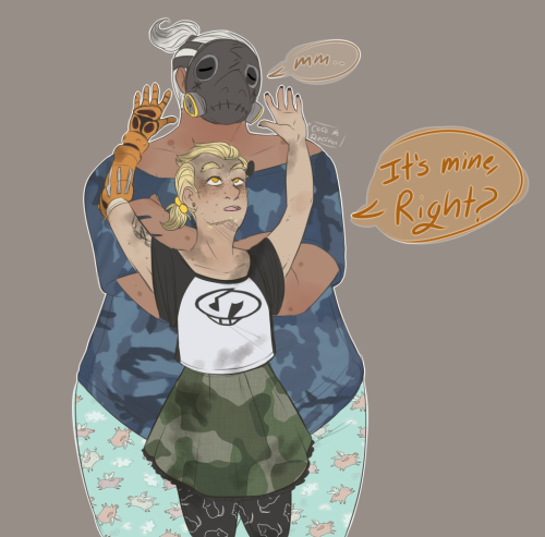 cocoraccoon:  Junkrat that doesn’t understand gender roles is my favouriteRoadhog that wont let gender roles affect them is ALSO my favourite 