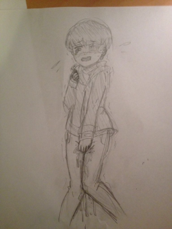 yuurilover3000:  IM SO SORRY FOR BEING INACTIVE TAKE THIS OLD AND BAD SKETCH OF KANEKI WETTING HIMSELF AS INADEQUATE REPAYMENT