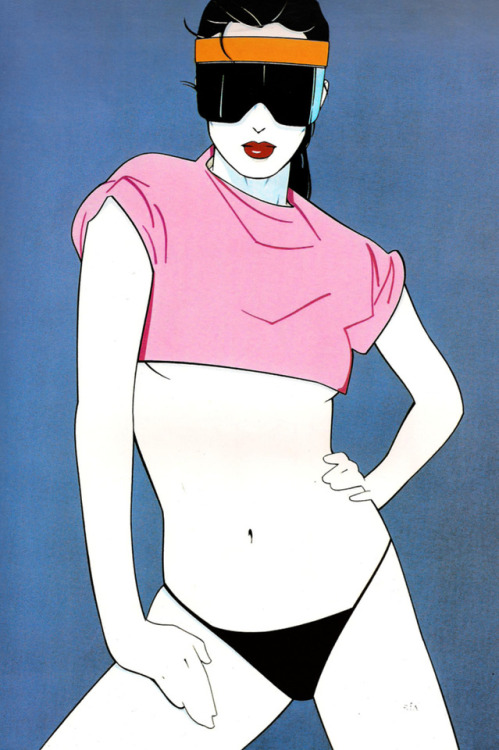 talesfromweirdland:1980s illustrations by Patrick Nagel (1945-1984).I remember being intrigued by th
