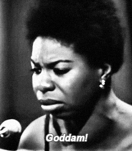 hennyproud:Nina Simone performing “Mississippi Goddam”, c. 1965 [x]Nina Simone wrote “Mississippi Go