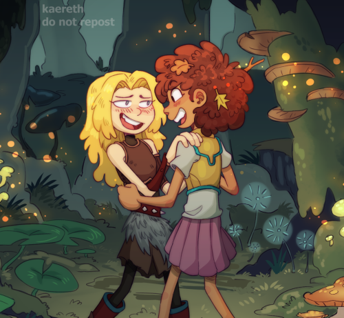 Sasha and Anne from Amphibia slow dancing (just for funsies) for a kofi! Top ten backgrounds I’m rea