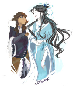 kathuon:   Human!Raava and Korra after Vaatu’s