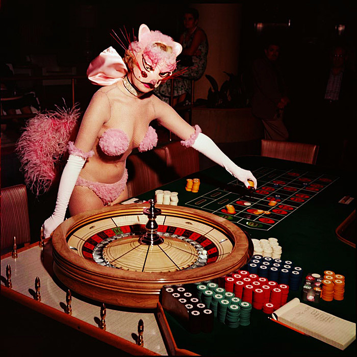 vintagegal:  Cat Girl (Lu Allen at the Riviera Casino) photograph by Bernard of Hollywood,