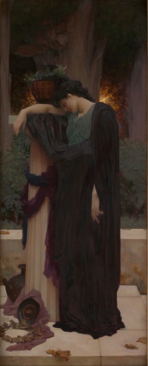 femme-de-lettres:Large (OASC)Lord Frederic Leighton painted Lachrymae in 1895, depicting a woman mou