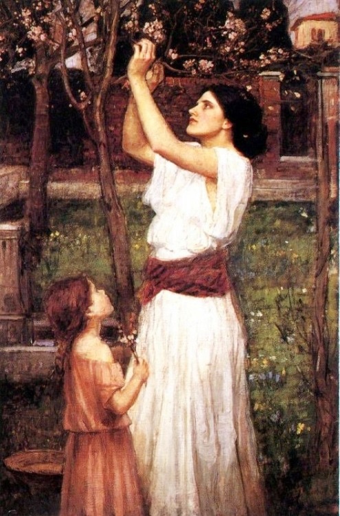 Gathering Almond Blossoms by John William Waterhouse, 1916.